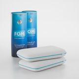 FOM 2'li Mini Tombik Visco Uyku Seyahat Yastık, Pamuk Bebek Yastık Kampanyası, 50 X 30 X 10, Açık Mavi - 50 x 30 x 10 cm