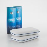 FOM 2'li Mini Tombik Visco Uyku Seyahat Yastık, Pamuk Bebek Yastık Kampanyası, 50 X 30 X 10, Lacivert - 50 x 30 x 10 cm