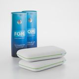 FOM 2'li Mini Tombik Visco Uyku Seyahat Yastık, Pamuk Bebek Yastık Kampanyası, 50 X 30 X 10, Yeşil - 50 x 30 x 10 cm