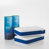 FOM 2'li Tombik Full Ortopedik Masaj Etkili Visco Yastık Kampanyası, Ortopedik, 60 X 40 X 13, Lacivert - 60 x 40 cm