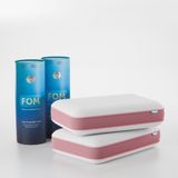 FOM 2'li Tombik Full Ortopedik Masaj Etkili Visco Yastık Kampanyası, Ortopedik, 60 X 40 X 13, Pembe - 60 x 40 cm