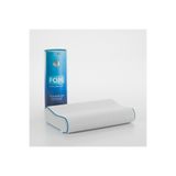 FOM Flex Tam Ortopedik Visco Konforlu Uyku Yastık, Ortopedik, 60 X 40 X 14/11, Beyaz