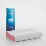 FOM Flex Tam Ortopedik Visco Konforlu Uyku Yastık, Ortopedik, 60 X 40 X 14/11, Pembe - 60 x 40 cm