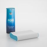 FOM Mini Flex Visco Çocuk Ve Seyahat Uyku Yastık, Ortopedik, 50 X 30 X 11/9, Açık Mavi - 50 x 30 cm
