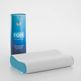 fom 'uykumu kaliteli aldım' Flex Visco Yastık - Boyun Düzleşmesi, Boyun Fıtığı - Ortopedik Boyun Yastığı, 60 x 40 x 14/11, Açık Mavi