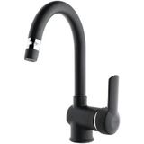 Foma Vista Mat Siyah Black Kuğu Lavabo Bataryası