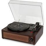 Fomix FM-108 Pikap Plak Çalar Hoparlör ve Bluetooth Kitli Koyu Kahverengi
