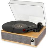 Fomix FM-109 Pikap Plak Çalar Hoparlör ve Bluetooth Kitli Gri