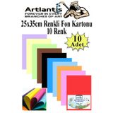 Fon Kartonu 10 Lu 25X35 Cm 10 Paket Artlantis 10 Renk Fon Kartonu 25X35 Okul Sinif Kres Anasinifi