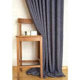 Fon Perde Keten Lacivert 1-2 Seyrek Pile 100X206