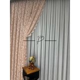 Fon Perde Tül Fon Somon Renk 90 270 1 Takım 2 Adet Sık Pileli 001 somon