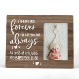 FONDCANYON I'll Love You Forever I'll Like You For Always Resim Fotoğraf Çerçevesi, Aile Yeni Bebek Çift Resim Çerçeveleri, Yeni Bebek Hediyeleri, Kız Bebek Erkek Bebek İçin Yeni Doğan Bebek Duş Hediyeleri (10 x 16 cm Fotoğraf)