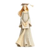 Fondöten Mezun Kız Taş Reçine Heykelcik, 19,5 cm