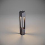 FoneLight AKA 60 cm LED Bollard Bahçe Aydınlatma Direği Antrasit Alüminyum IP65 Peyzaj Yürüyüş Yolu Aydınlatması 9W 3000K