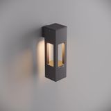 FoneLight AKA Modern Dış Mekan Duvar Apliği – Antrasit Gri Dekoratif Bahçe ve Balkon Lambası – 3000K Gün Işığı LED Ampül, Suya Dayanıklı Mimari Cephe ve Duvar Aydınlatma Armatürü