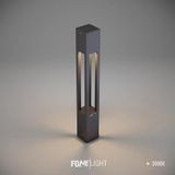 FoneLight AKA010 Alüminyum LED Bollard Bahçe Aydınlatması IP65 Dış Mekan Peyzaj Yürüyüş Yolu Villa Bahçe Direk Lambası Antrasit 7W / 9W 100x100x750 mm 3000K