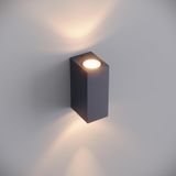 FoneLight Apliken Çift Yönlü LED Duvar Apliği 14W GU10 IP65 Alüminyum Dış Mekan Bahçe Cephe Balkon Teras Aydınlatma Antrasit RAL7016
