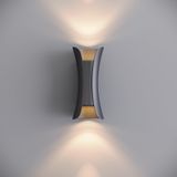 FoneLight Butterfly Modern LED Duvar Apliği 80x100x220 mm IP65 Alüminyum Dış Mekan Bahçe Balkon Teras Villa Cephe Aydınlatması 3000K Antrasit