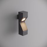FoneLight Dualluz Serisi 35cm Modern Alüminyum Dış Mekan Apliği – Paslanmaz Antrasit Gri Duvar Lambası – GU10 Duy, Enerji Tasarruflu, Simetrik Tasarım Bahçe ve Cephe Aydınlatma Armatürü