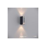 FoneLight Lunara Glass 17 cm LED Duvar Apliği Antrasit Alüminyum Cam Detaylı IP65 İç Mekan Dış Mekan Bahçe Cephe Aydınlatması