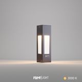 FoneLight Luxera Pleksili LED Bollard Bahçe Aydınlatması IP65 Dış Mekan Peyzaj Aydınlatma Direği Alüminyum Antrasit 9W 3000K 100x100x350 mm