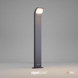 FoneLight Naja Alüminyum LED Bahçe Aydınlatması IP65 Dış Mekan Bollard Aydınlatma Direği Peyzaj ve Yürüyüş Yolu Lambası Antrasit 9W 3000K 30x100x800 mm