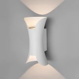 FoneLight Technologies Çift Yönlü İç ve Dış Mekan Aplik - Modern Bahçe Aplik - Alüminyum Duvar Aydınlatma Armatürü - Paslanmaz Toz ve Su Geçirmez Dekoratif Led Aplik (Beyaz)