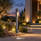 FoneLight Velora 1000 mm LED Bollard Bahçe Aydınlatma Direği IP65 Alüminyum Dış Mekan Peyzaj Aydınlatması Antrasit 9W 3000K Villa Yürüyüş Yolu Park Bahçe Lambası 120x120x1000 mm