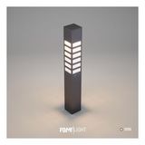 FoneLight Vilorita 75 cm LED Bahçe Aydınlatma Direği Antrasit Alüminyum IP65 Bollard Peyzaj Yürüyüş Yolu Lambası 9W 3000K