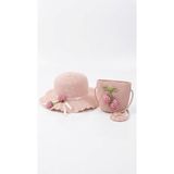 Fonem Daısy Şapka ve Çanta Hasır Çocuk 2li Takım Fo 5244 - 6 - 12 Yaş - Pembe