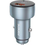 Foneng C18 48W USB-C 1 Port USB 1 Port Araç içi Hızlı Şarj Aleti PPS Destekli Akım Korumalı Güç Adaptörü iPhone & Android & iPad Type- - Mavi
