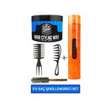 Fonex 2135 2’Li Şekillendirici Wax Tarağı+Fnx Wax Ultra Hard+Ultra Güçlü Saç Sprey+ Vepa Fön Fırçası