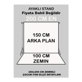FONHANE 2x2.5 Mt Kumaş Üç Boyutlu Çocuk Stüdyo Fotoğraf Fonu - BAHÇE ÇİTİ