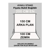 Fonhane 2x2.5 Mt SERT Kumaş Üç Boyutlu Çocuk Stüdyo Fotoğraf Fonu-DENİZ KIZI 1