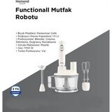 Fonksiyonel 2850H Çok Fonksiyonlu Mutfak Robotu, Şık Beyaz Tasarım