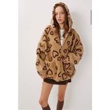 Fonna Fashion KBN-1221-BAYAN Peluş Mont-Kahve - Standart