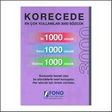 Fono Yayınları Korece En Çok Kullanılan 3000 Sözcük Mesleki Hazırlık Kitabı 222 Sayfa