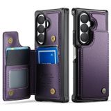 FONREST Galaxy Z Fold8 Ultra Cüzdan Kılıf Menteşe Koruması, Mor | 4 RFID Engelleme Kart Yuvası, Kimlik Penceresi, Manyetik Kapatma, Çanta Hızlı Errands için Kickstand Darbeye Dayanıklı Geri