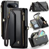 FONREST Google Pixel 11 Pro XL için Crossbody Telefon Cüzdan Kılıf, Siyah | RFID Engelleme, Manyetik Kapatma, Fermuarlı Cep, 10 Kart Tutucu, Stand, Bilek ve Omuz Askıları İşe Gidip Seyahat için