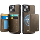 FONREST iPhone 13 için İnce Mıknatıslı Adsorbe Edici Deri Kılıf + Çıkarılabilir Arka Billfold 2'si 1 Arada Cüzdan Kılıfı 4 RFID Engelleme Kartı Tutuculu Nakit Yuvası Destek Çubuğu Darbeye Dayanıklı