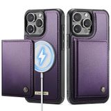 FONREST iPhone-13-Pro İnce Mıknatıslı Adsorbe Edici Deri Kılıf + Çıkarılabilir Arka Billfold 2'si 1 Arada Cüzdan Kılıfı 4 RFID Engelleme Kartı Tutacağı Nakit Yuvası Destek Çubuğu Darbeye Dayanıklı TPU