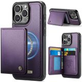 FONREST iPhone-13-Pro-Max İnce Mıknatıslı Adsorbe Edici Deri Kılıf + Çıkarılabilir Arka Billfold 2'si 1 Arada Cüzdan Kılıfı 4 RFID Engelleme Kartı Tutacağı Nakit Yuvası Destek Çubuğu Darbeye Dayanıklı