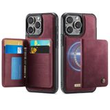 FONREST iPhone-14-Pro İnce Mıknatıslı Adsorbe Edici Deri Kılıf + Çıkarılabilir Arka Billfold 2'si 1 Arada Cüzdan Kılıfı, 4 RFID Engelleme Kartı Tutuculu Nakit Yuvası Destek Çubuğu Darbeye Dayanıklı