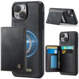 FONREST iPhone-14+Plus için İnce Mıknatıslı Adsorbe Edici Deri Kılıf + Çıkarılabilir Arka Billfold 2'si 1 Arada Cüzdan Kılıfı, 4 RFID Engelleme Kartı Tutuculu Nakit Yuvası Destek Çubuğu Darbeye