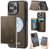 FONREST iPhone-16-Pro İnce Mıknatıslı Adsorbe Edici Deri Kılıf + Çıkarılabilir Arka Billfold 2'si 1 Arada Cüzdan Kılıfı 4 RFID Engelleme Kartı Tutacağı Nakit Yuvası Destek Çubuğu Darbeye Dayanıklı TPU