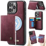 FONREST iPhone-16-Pro İnce Mıknatıslı Adsorbe Edici Deri Kılıf + Çıkarılabilir Arka Billfold 2'si 1 Arada Cüzdan Kılıfı, 4 RFID Engelleme Kartı Tutuculu Nakit Yuvası Destek Çubuğu Darbeye Dayanıklı