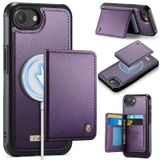 FONREST iPhone 17e için İnce Mıknatıslı Adsorbe Edici Deri Kılıf + Çıkarılabilir Arka Billfold 2'si 1 Arada Cüzdan Kılıfı 4 RFID Engelleme Kartı Tutuculu Nakit Yuvası Destek Çubuğu Darbeye Dayanıklı