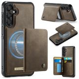 FONREST Samsung-Galaxy-A15 5G/LTE İnce Mıknatıslı Adsorbe Deri Kılıf+Çıkarılabilir Arka Billfold 2'si 1 Arada Cüzdan Kapağı 4 RFID Engelleme Kartı Tutacağı Nakit Yuvası Kickstand Darbeye Dayanıklı