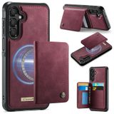 FONREST Samsung Galaxy A16 5G için İnce Mıknatıslı Adsorbe Deri Kılıf+Çıkarılabilir Arka Billfold 2'si 1 Arada Cüzdan Kılıfı 4 RFID Engelleme Kartı Tutuculu Nakit Yuvası Kickstand Darbeye Dayanıklı