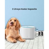 Fonri Akıllı Kedi Köpek Su Pınarı, Otomatik Su Kabı, Wifi, Uzaktan Kontrol, 2 Litre, Sessiz